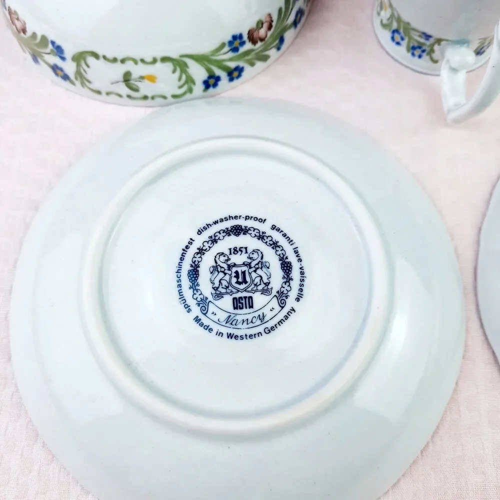 Vintage ASTA 1851 Nancy Western Germany Pottery Set of 5